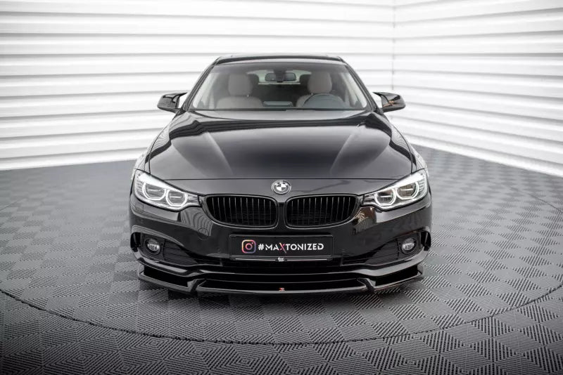 Maxton Design Frontlippe V.2 für BMW 4er F32 F36 F33 Hochglanz schwarz – Ansicht 1