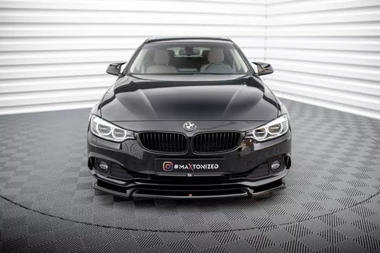 Maxton Design Frontlippe V.2 für BMW 4er F32 F36 F33 Hochglanz schwarz – Ansicht 1