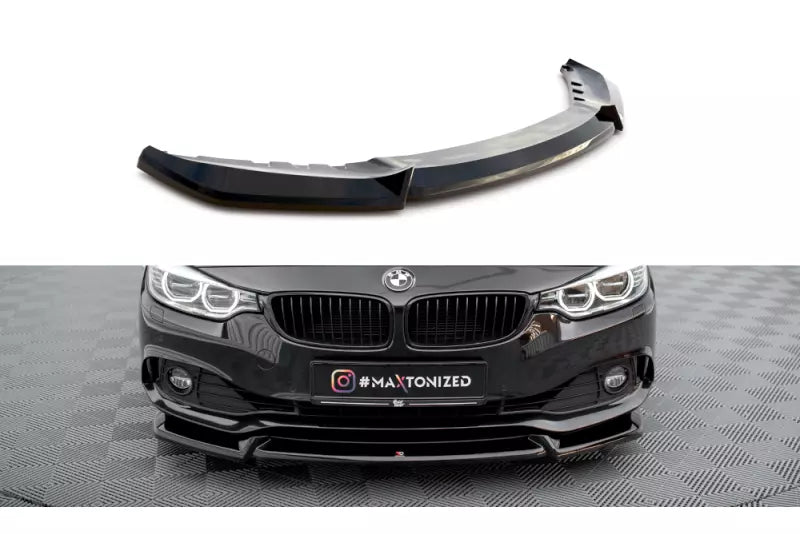 Maxton Design Frontlippe V.2 für BMW 4er F32 F36 F33 Hochglanz schwarz – Ansicht 2