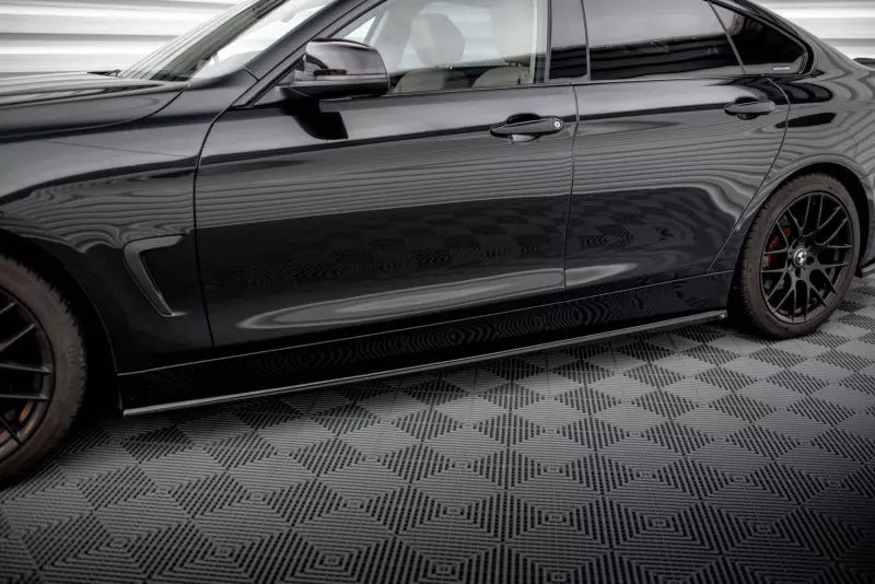 Maxton Design Seitenschweller (Paar) für BMW 4er F32 F36 F33 Hochglanz schwarz – Ansicht 1