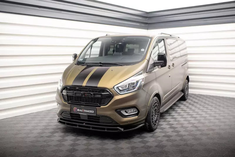 Maxton Design Frontlippe für Ford Tourneo Custom Mk1 Facelift Hochglanz schwarz – Ansicht 1