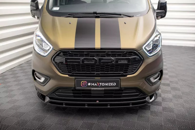 Maxton Design Frontlippe für Ford Tourneo Custom Mk1 Facelift Hochglanz schwarz – Ansicht 2