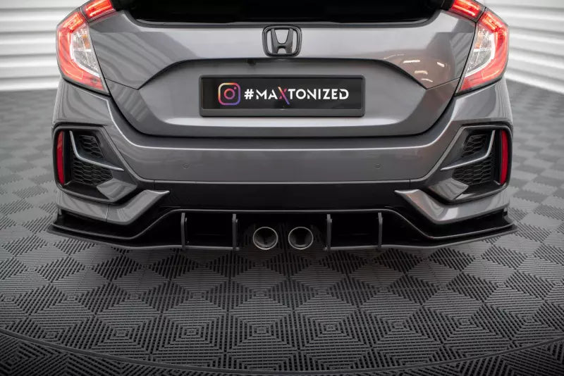 Maxton Design Street Pro Diffusor Flaps für Honda Civic Sport Mk 10 Facelift schwarz matt – Ansicht 1