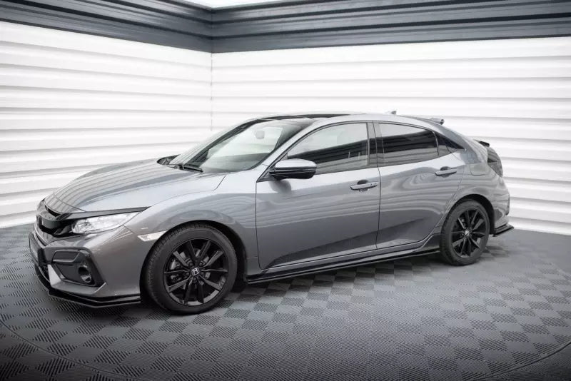 Maxton Design Street Pro Seitenschweller (Paar) für Honda Civic Sport Mk 10 schwarz matt – Ansicht 2