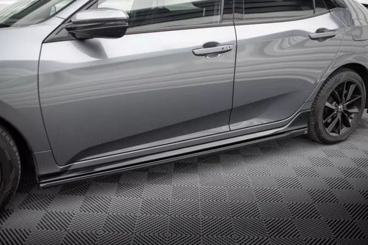 Maxton Design Seitenschweller (Paar) für Honda Civic Sport Mk 10 Hochglanz schwarz – Ansicht 1