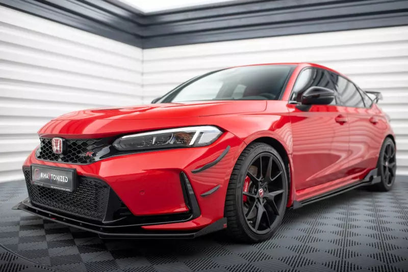 Maxton Design Street Pro Frontlippen Flaps für Honda Civic Type-R Mk 11 Hochglanz schwarz – Ansicht 2