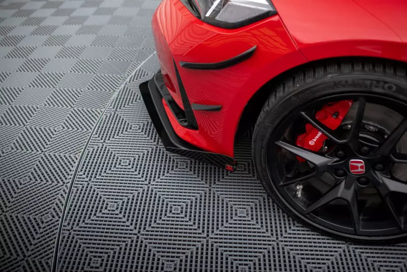 Maxton Design Street Pro Frontlippen Flaps für Honda Civic Type-R Mk 11 Hochglanz schwarz – Ansicht 3