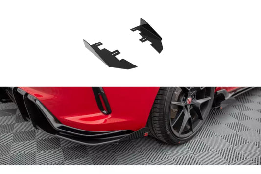 Maxton Design Street Pro Heckdiffusor-Flaps fürHonda Civic Type-R Mk 11 Hochglanz schwarz – Ansicht 1