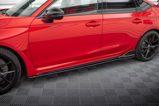 Maxton Design Street Pro Seitenschweller (Paar) für Honda Civic Type-R Mk 11 schwarz matt – Ansicht 1