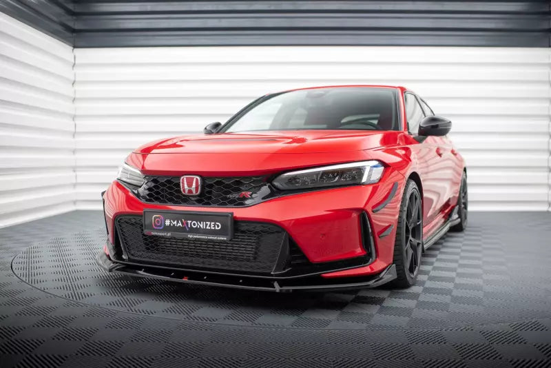 Maxton Design Frontlippe V.2 für Honda Civic Type-R Mk 11 Hochglanz schwarz – Ansicht 1