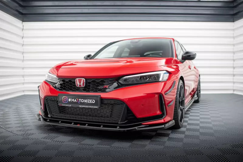 Maxton Design Frontlippe V.3 für Honda Civic Type-R Mk 11 Hochglanz schwarz – Ansicht 1