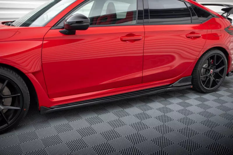 Maxton Design Seitenschweller (Paar) V.2 für Honda Civic Type-R Mk 11 Hochglanz schwarz – Ansicht 1