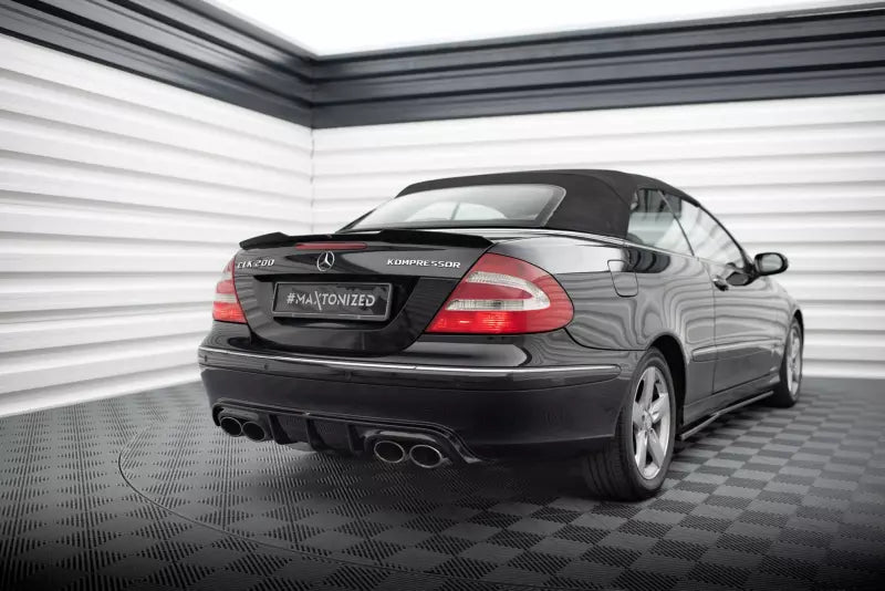 Maxton Design Heckdiffusor für Mercedes CLK W209 (2002-2005) Hochglanz schwarz – Ansicht 1