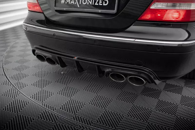 Maxton Design Heckdiffusor für Mercedes CLK W209 (2002-2005) Hochglanz schwarz – Ansicht 2