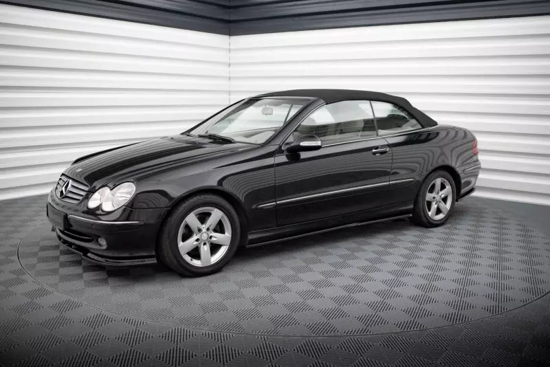 Maxton Design Seitenschweller (Paar) für Mercedes-Benz CLK W209 Hochglanz schwarz – Ansicht 3