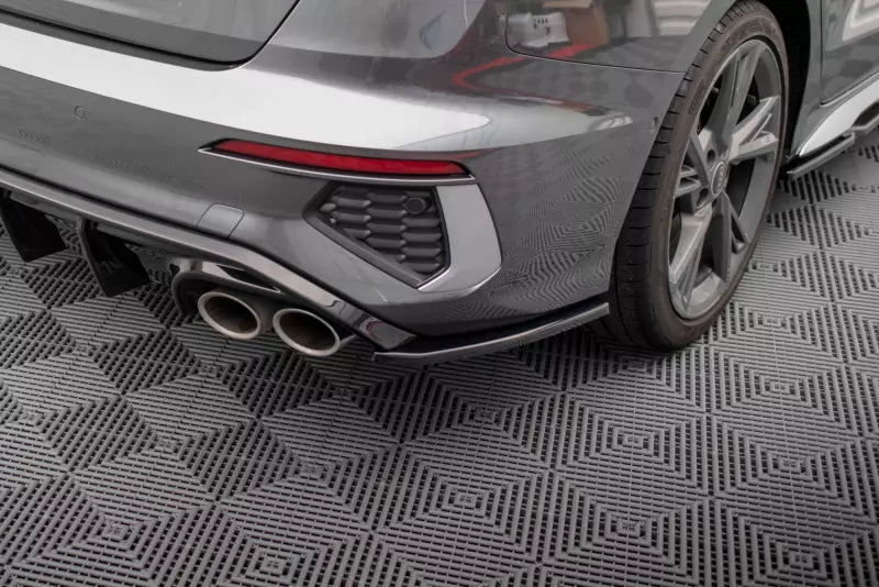 Maxton Design Diffusor Flaps V.2 für Audi S3 Limousine 8Y Hochglanz schwarz – Ansicht 1