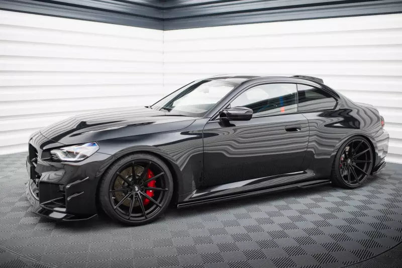 Maxton Design Seitenschweller (Paar) für BMW M2 G87 Hochglanz schwarz – Ansicht 1