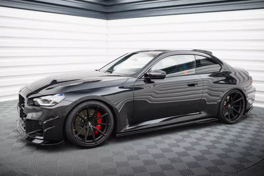 Maxton Design Seitenschweller (Paar) für BMW M2 G87 Hochglanz schwarz – Ansicht 1
