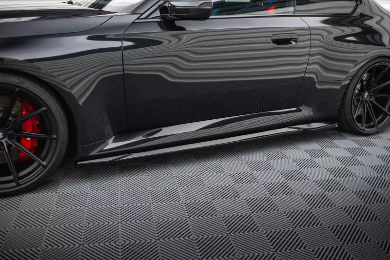 Maxton Design Seitenschweller (Paar) V.2 für BMW M2 G87 Hochglanz schwarz – Ansicht 1