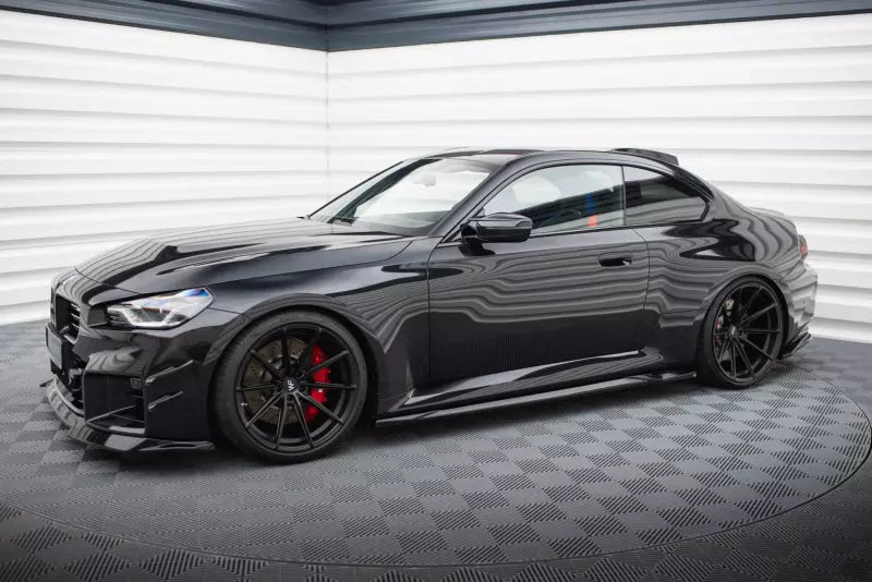 Maxton Design Seitenschweller (Paar) V.2 für BMW M2 G87 Hochglanz schwarz – Ansicht 2