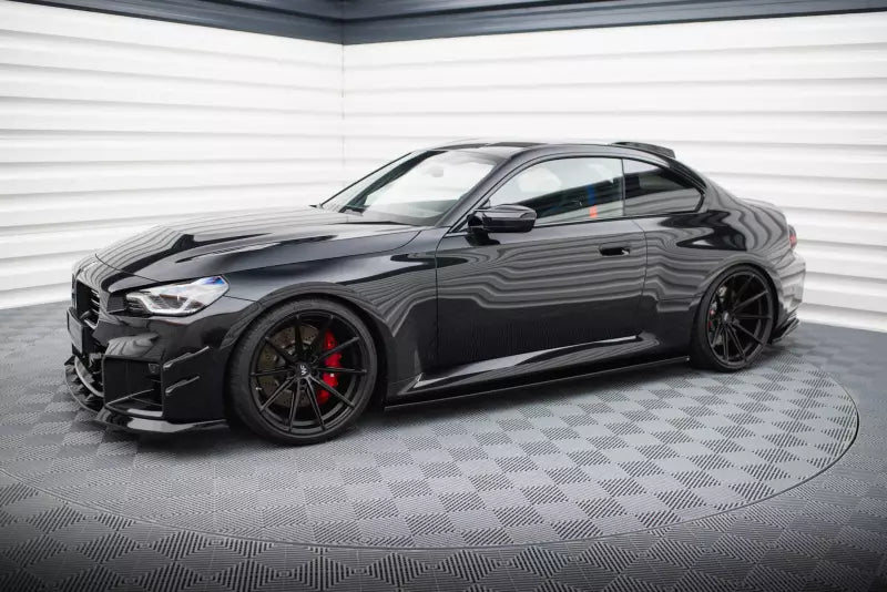Maxton Design Seitenschweller (Paar) V.3 für BMW M2 G87 Hochglanz schwarz – Ansicht 2