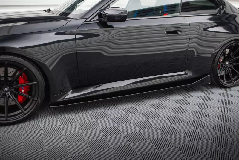 Maxton Design Seitenschweller (Paar) V.4 für BMW M2 G87 Hochglanz schwarz – Ansicht 1