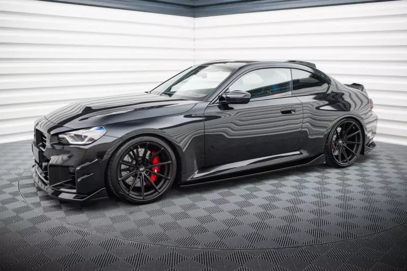 Maxton Design Seitenschweller (Paar) V.4 für BMW M2 G87 Hochglanz schwarz – Ansicht 2