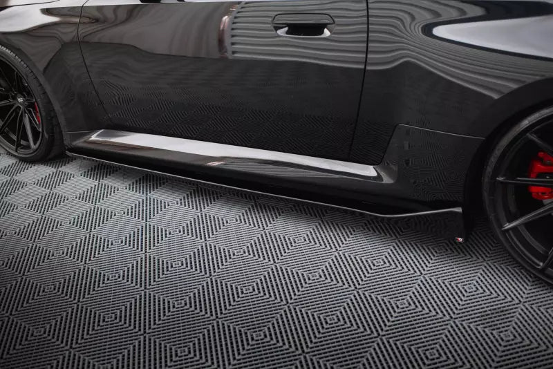 Maxton Design Seitenschweller (Paar) V.4 für BMW M2 G87 Hochglanz schwarz – Ansicht 3
