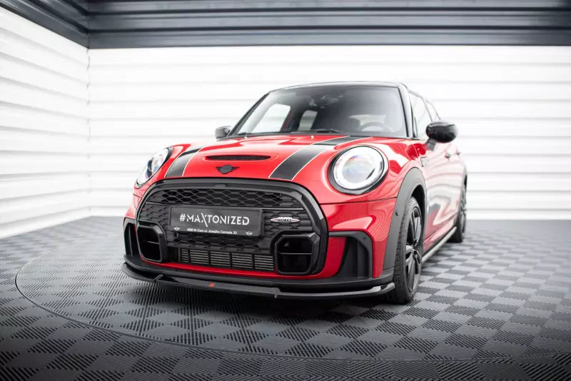Maxton Design Frontlippe V.2 für Mini Cooper S John Cooper Works F56 Facelift Hochglanz schwarz – Ansicht 1