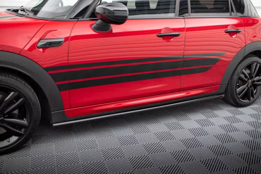 Maxton Design Seitenschweller (Paar) für Mini Cooper S John Cooper Works F56 Facelift Hochglanz schwarz – Ansicht 1