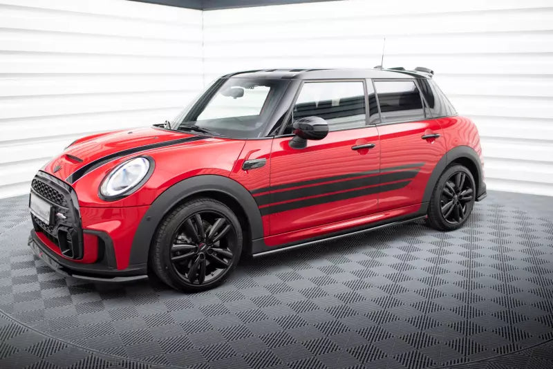 Maxton Design Seitenschweller (Paar) für Mini Cooper S John Cooper Works F56 Facelift Hochglanz schwarz – Ansicht 3