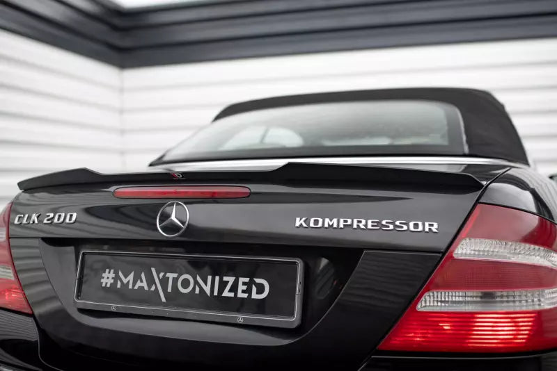 Maxton Design Heckspoiler Lippe für Mercedes-Benz CLK Cabriolet A209 Hochglanz schwarz – Ansicht 1