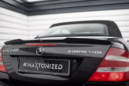 Maxton Design Heckspoiler Lippe für Mercedes-Benz CLK Cabriolet A209 Hochglanz schwarz – Ansicht 1