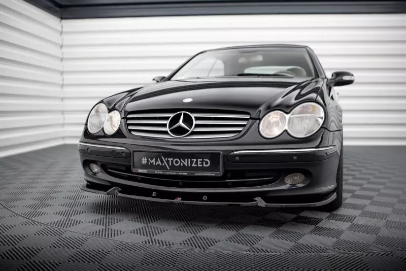 Maxton Design Frontlippe V.2 für Mercedes-Benz CLK W209 Hochglanz schwarz – Ansicht 1