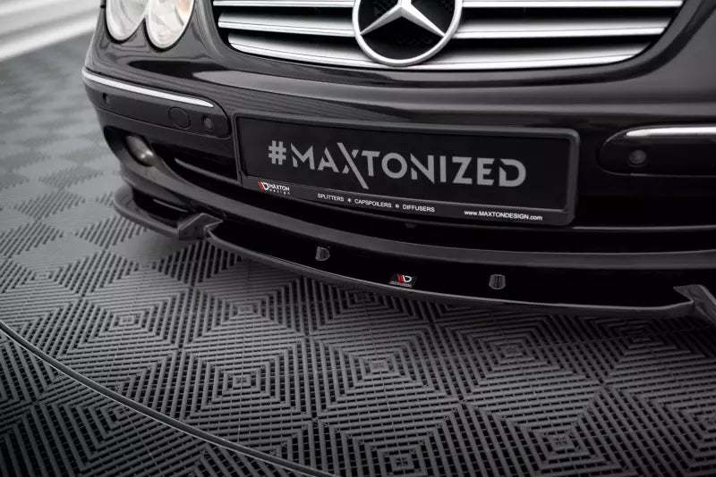 Maxton Design Frontlippe V.2 für Mercedes-Benz CLK W209 Hochglanz schwarz – Ansicht 3