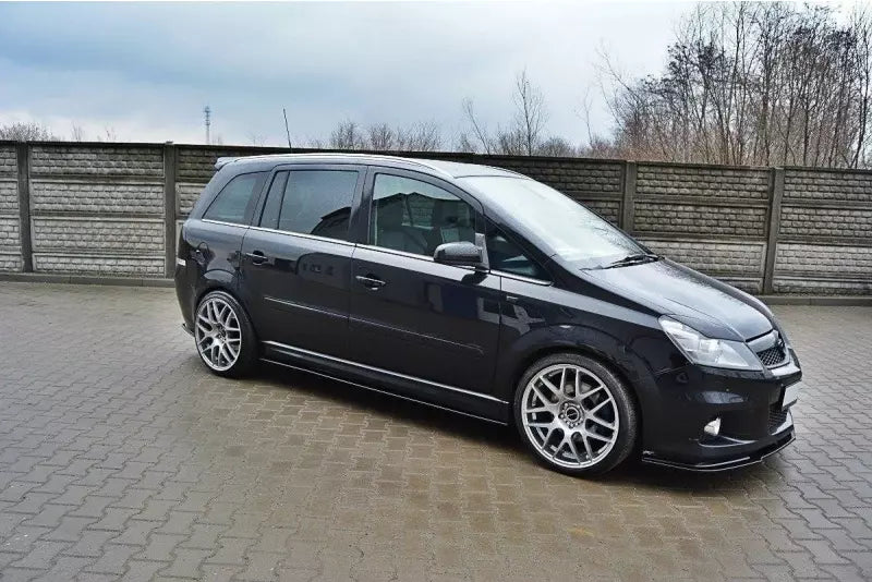 Maxton Design Seitenschweller (Paar) für OPEL ZAFIRA B OPC Hochglanz schwarz – Ansicht 4