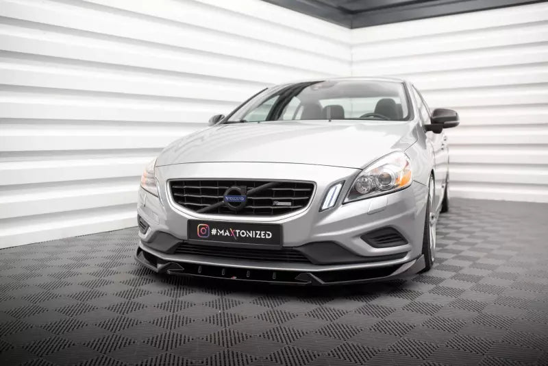 Maxton Design Frontlippe für Volvo S60 R-Design Mk2 Hochglanz schwarz – Ansicht 1