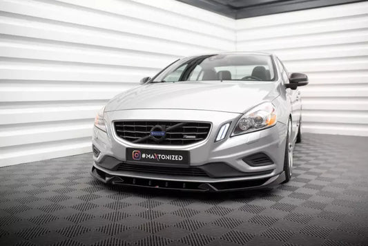 Maxton Design Frontlippe für Volvo S60 R-Design Mk2 Hochglanz schwarz – Ansicht 1