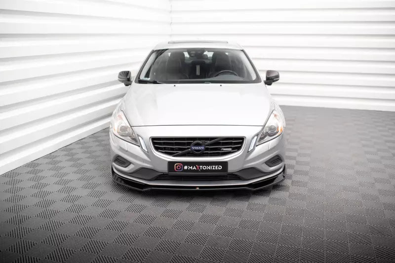 Maxton Design Frontlippe V.2 für Volvo S60 R-Design Mk2 Hochglanz schwarz – Ansicht 2