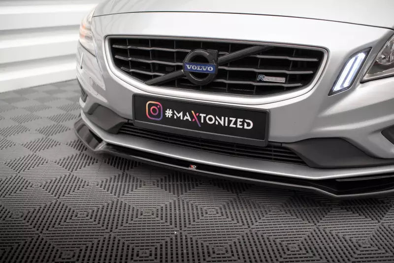 Maxton Design Frontlippe V.2 für Volvo S60 R-Design Mk2 Hochglanz schwarz – Ansicht 3