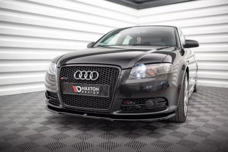 Maxton Design Frontlippe für Audi A4 S-Line B7 Hochglanz schwarz – Ansicht 1