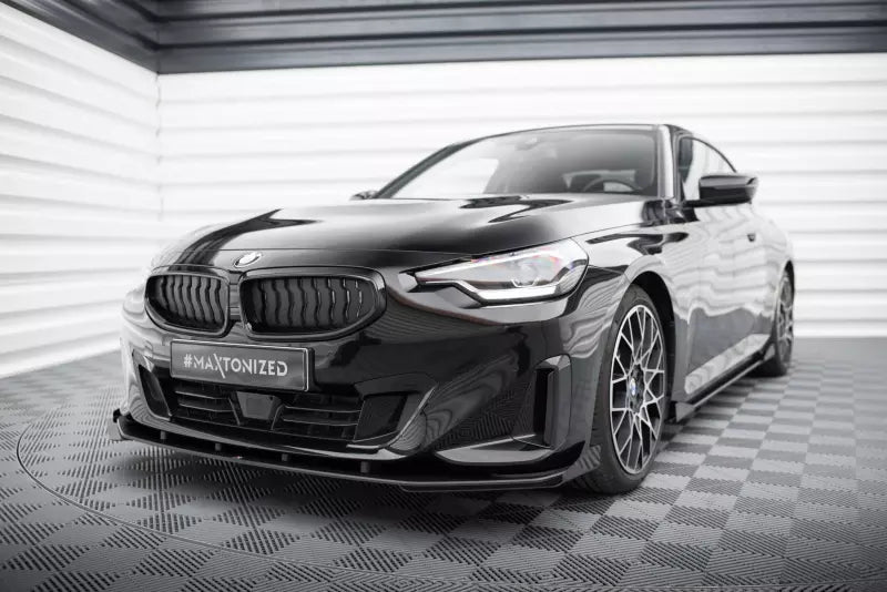 Maxton Design Street Pro Frontlippen Flaps für BMW 2 Coupe G42 Hochglanz schwarz – Ansicht 2