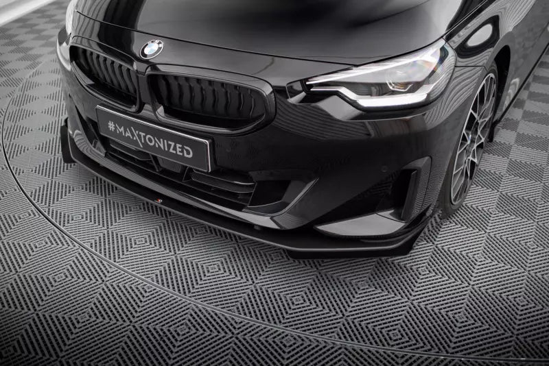 Maxton Design Street Pro Frontlippen Flaps für BMW 2 Coupe G42 Hochglanz schwarz – Ansicht 3