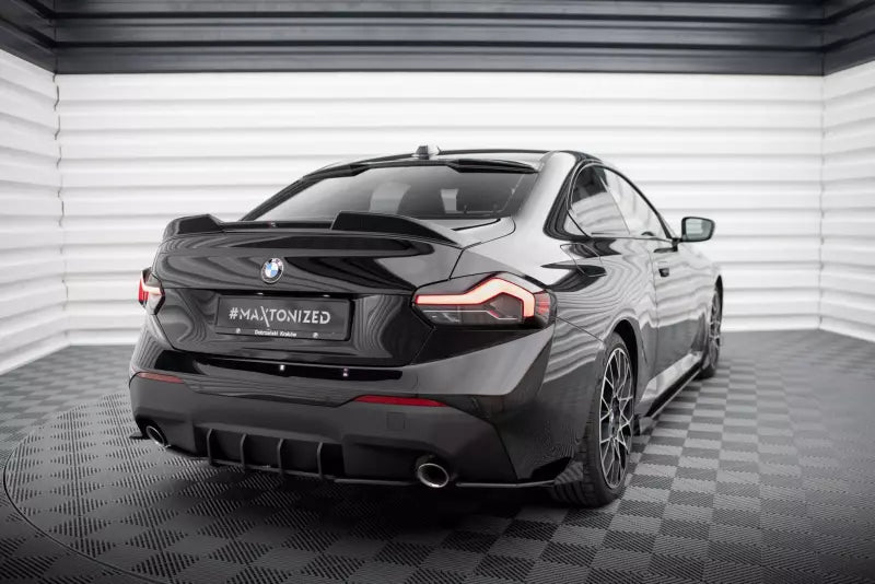 Maxton Design Street Pro Diffusor Flaps für BMW 2 Coupe G42 Hochglanz schwarz matt schwarz mit Hochglanz Flaps – Ansicht 3