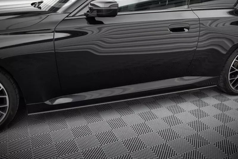 Maxton Design Street Pro Seitenschweller (Paar) für BMW 2 Coupe G42 schwarz matt – Ansicht 1