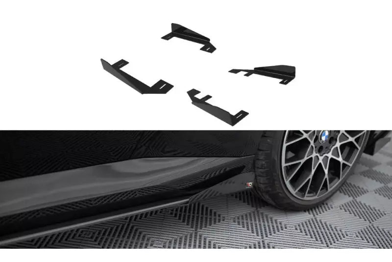 Maxton Design Street Pro Seitenschweller-Flaps für BMW 2 Coupe G42 Hochglanz schwarz – Ansicht 1