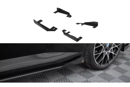 Maxton Design Street Pro Seitenschweller-Flaps für BMW 2 Coupe G42 Hochglanz schwarz – Ansicht 1