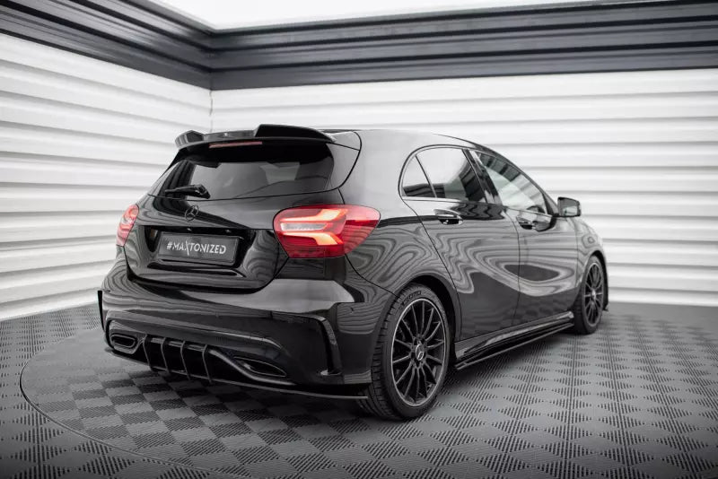 Maxton Design Street Pro Heckdiffusor für Mercedes A AMG-Line W176 Facelift Schwarz – Ansicht 2