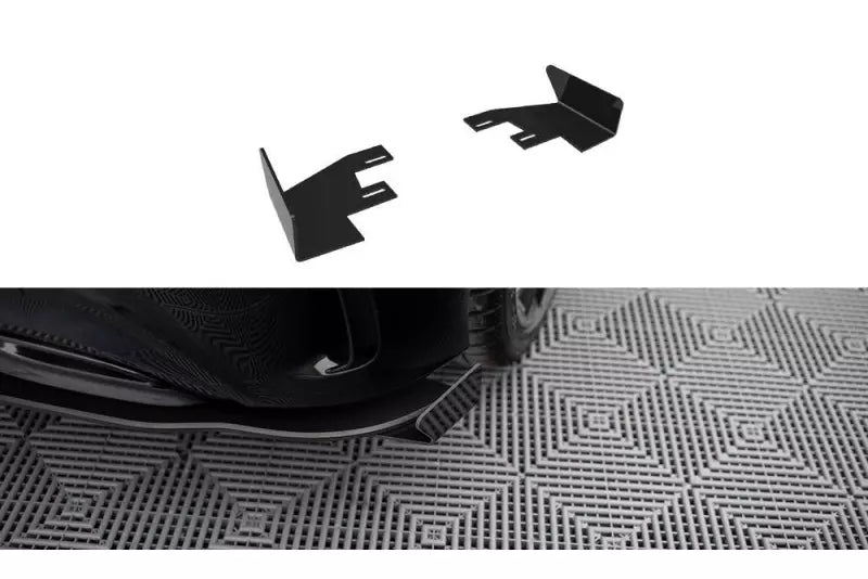 Maxton Design Street Pro Heckdiffusor-Flaps für Mercedes A AMG-Line W176 Facelift Hochglanz schwarz – Ansicht 1