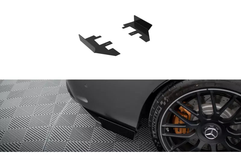 Maxton Design Street Pro Heckdiffusor-Flaps für Mercedes C63 Limousine / Kombi W205 Facelift Hochglanz schwarz – Ansicht 1